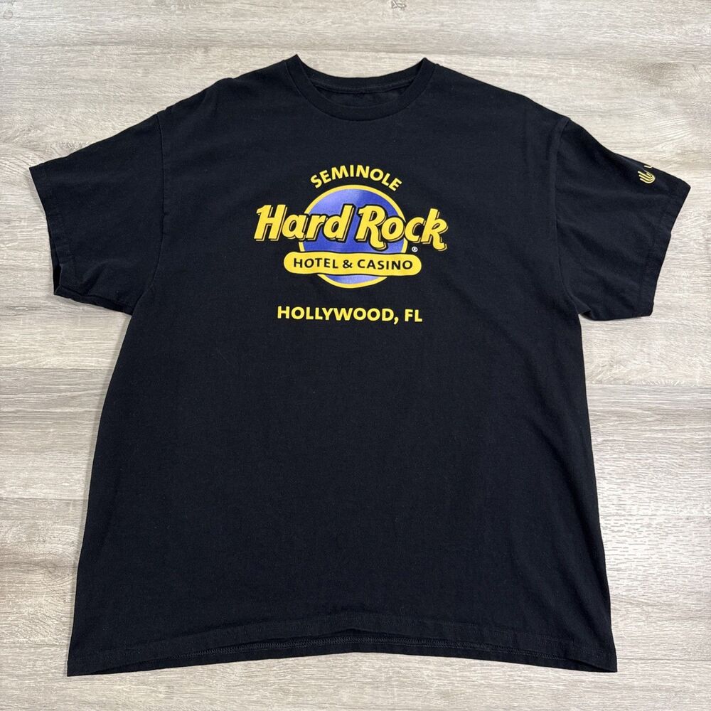 Hard Rock Shirt Men’s XL Black Seminole Hotel Casino Hollywood Florida Unity
